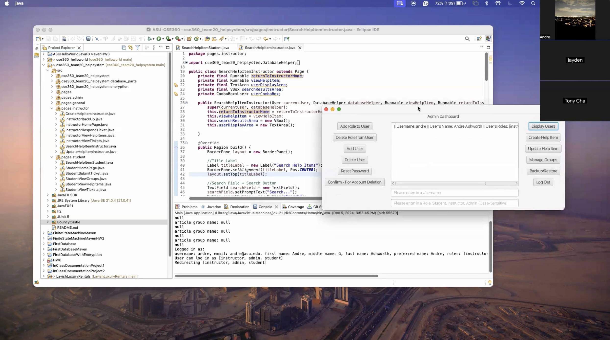 ASU Student Service Request App