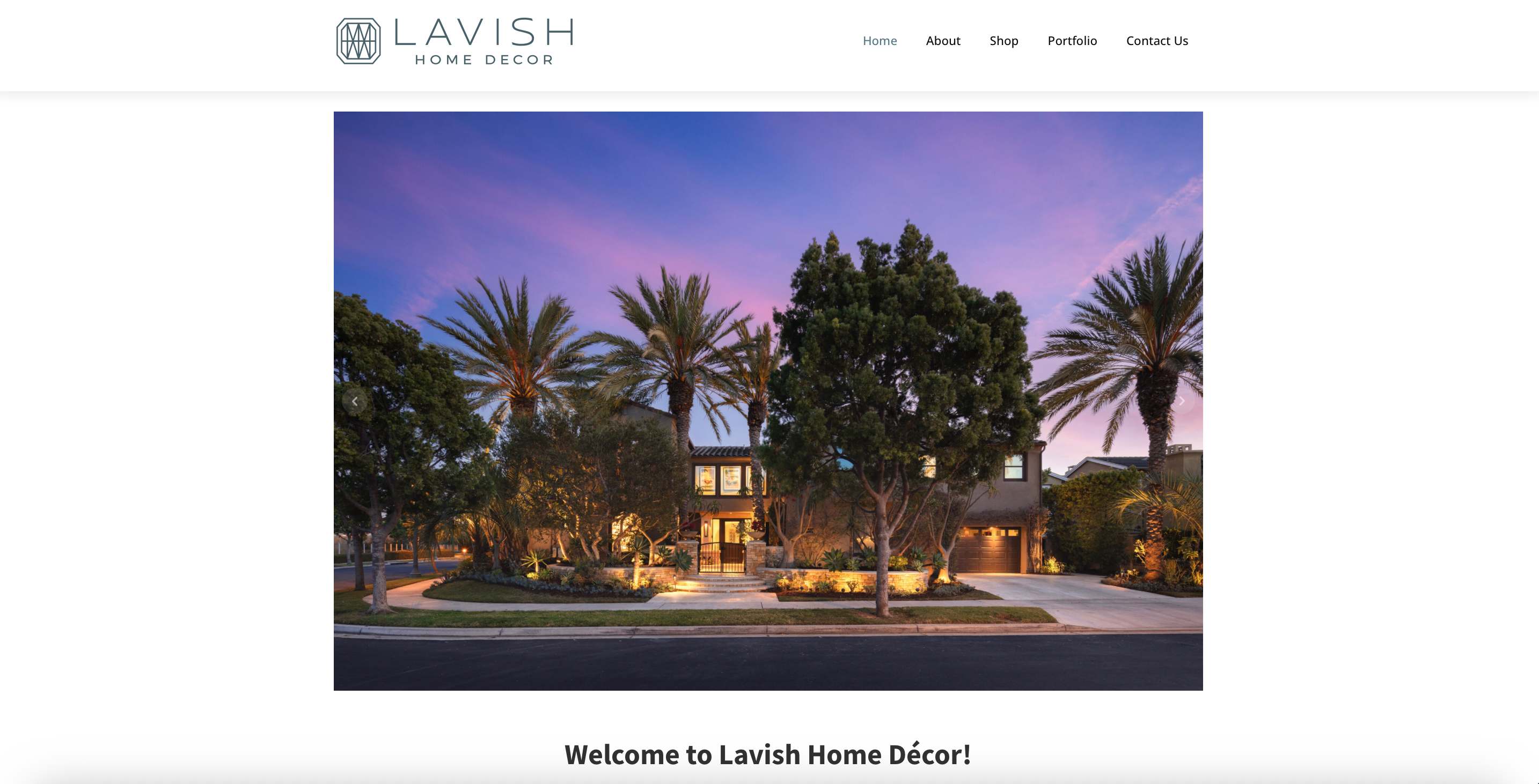 Lavish Home Decor site preview