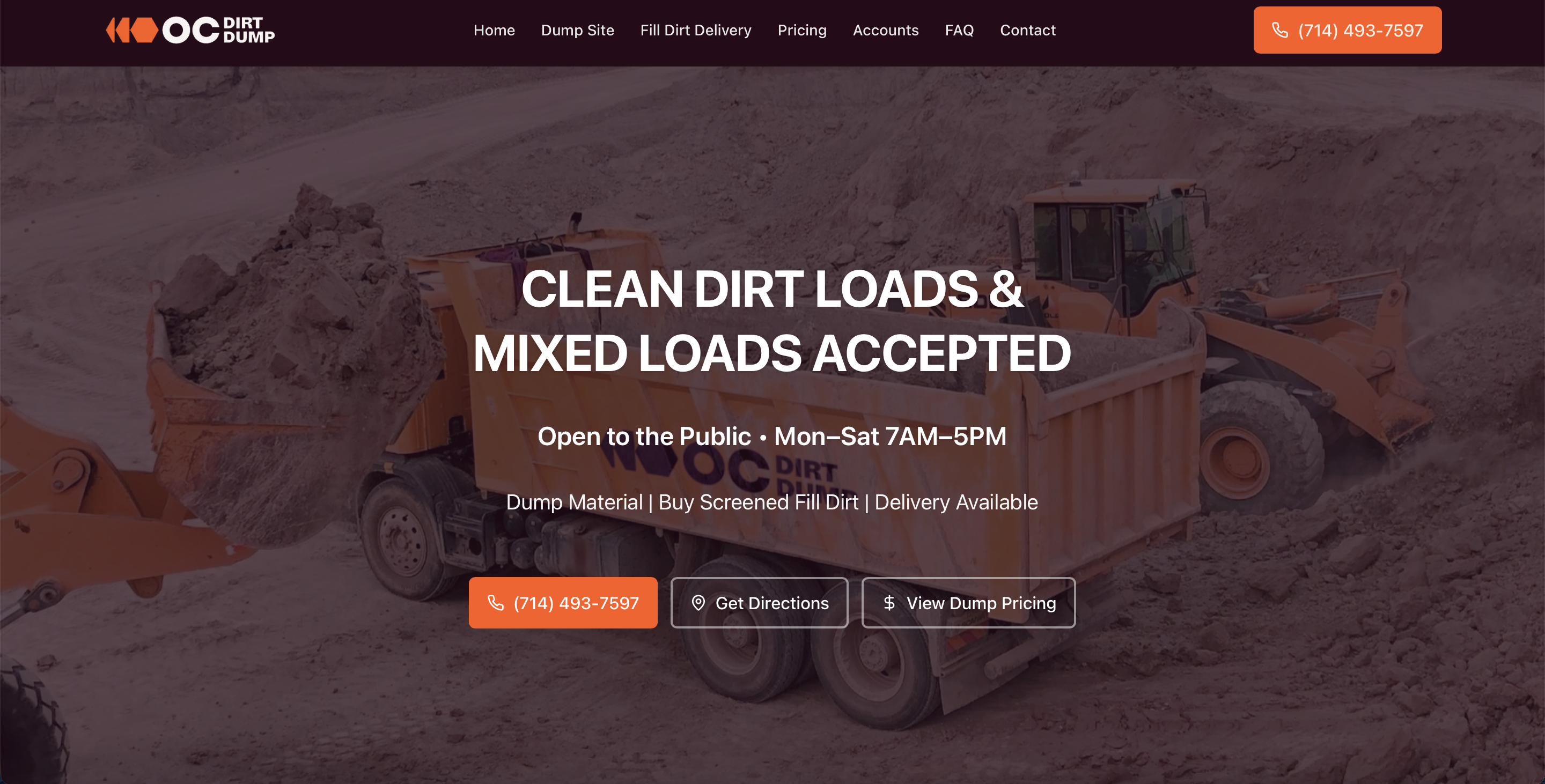 OC Dirt Dump site preview